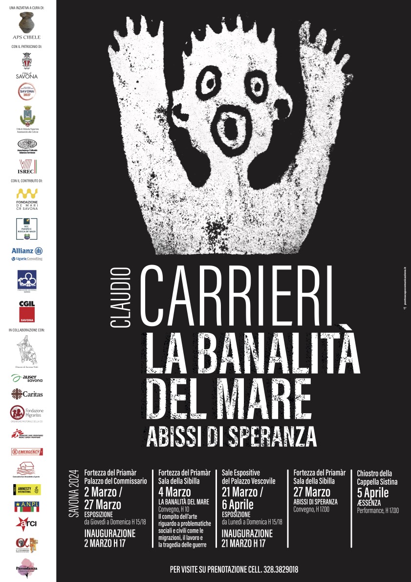 Savona-Mostra LA BANALITÀ DEL MARE. ABISSI DI SPERANZA di Claudio Carrieri